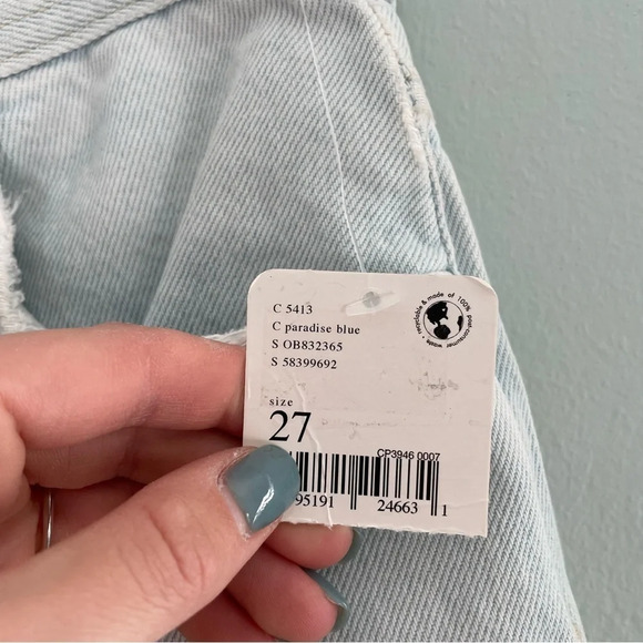 Free People Maggie Straight Jean in Paradise Blue NWT 27 - Picture 15 of 15